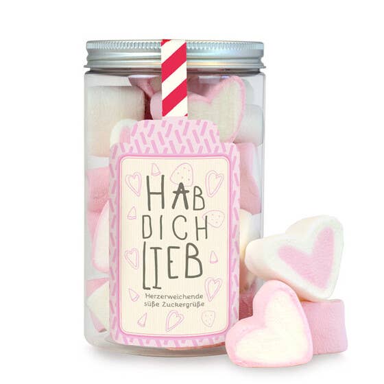 Naschdose Hab Dich Lieb Marshmallow Herzen Geschenkdose