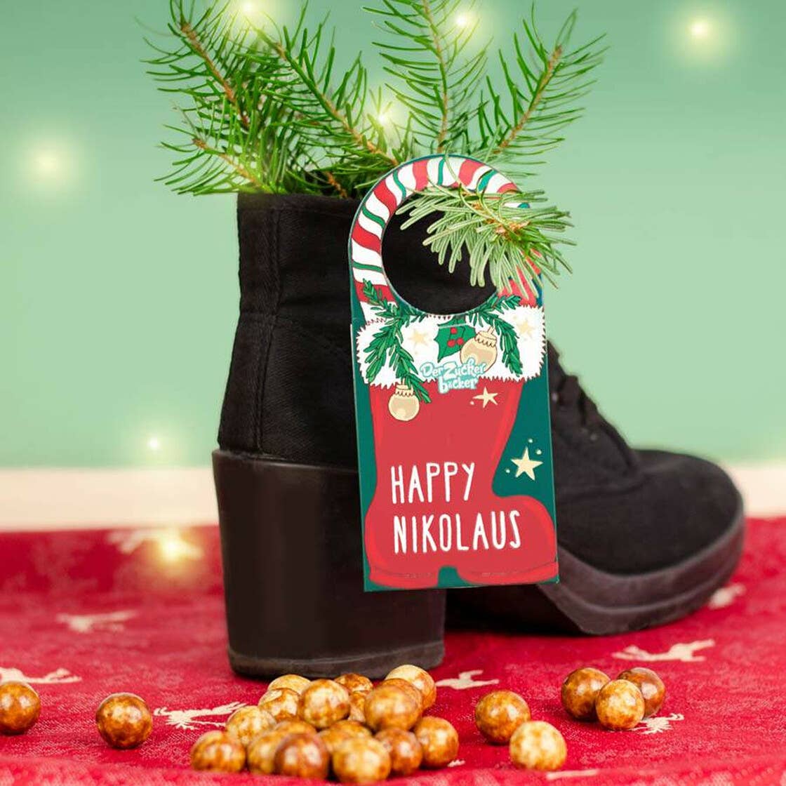 Anhänger Nikolaus Schokoladenkekskugeln mit Spekulatius - Bild 4