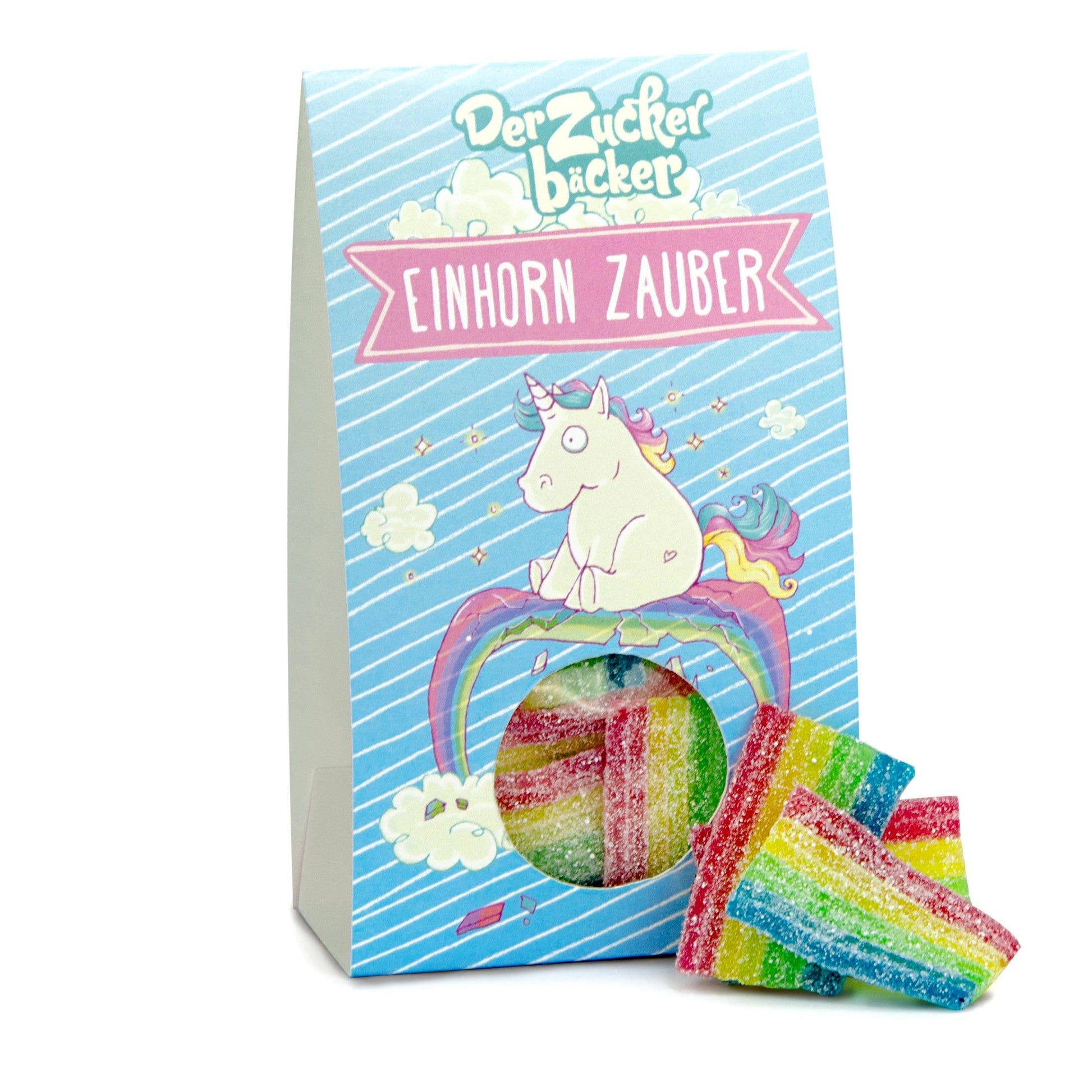 Naschportion Einhorn Zauber Fruchtgummi Regenbogen Vegan