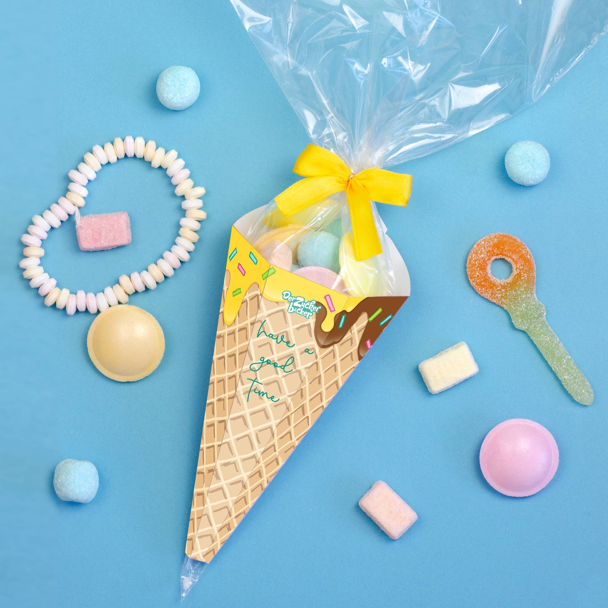 Zuckertüte Eistüte vegan Bunte Süßigkeiten Mischung - Bild 3