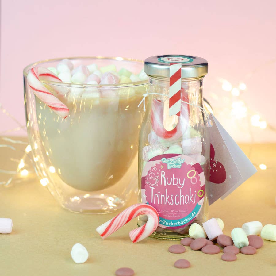 Do It Yourself Flasche Heisse Ruby Schoki Trinkschokolade - Bild 5