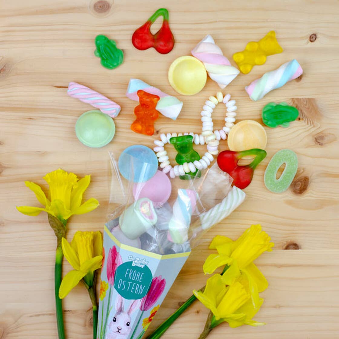 Zuckertüte Frohe Ostern Bunte Süßigkeiten Mischung - Bild 4