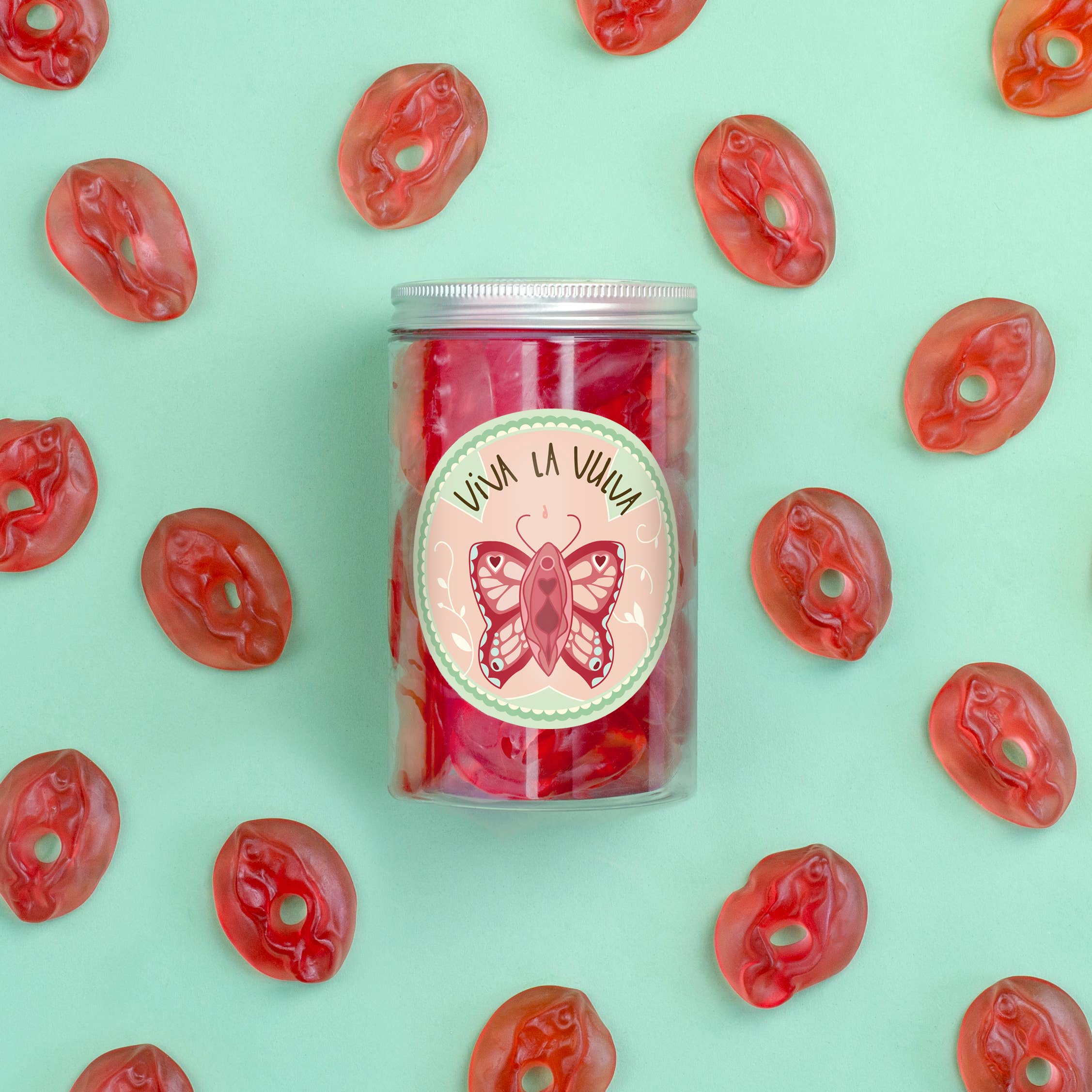 Viva la Vulva Naschdose M Fruchtgummi Vulva Geschenkdose - Bild 3