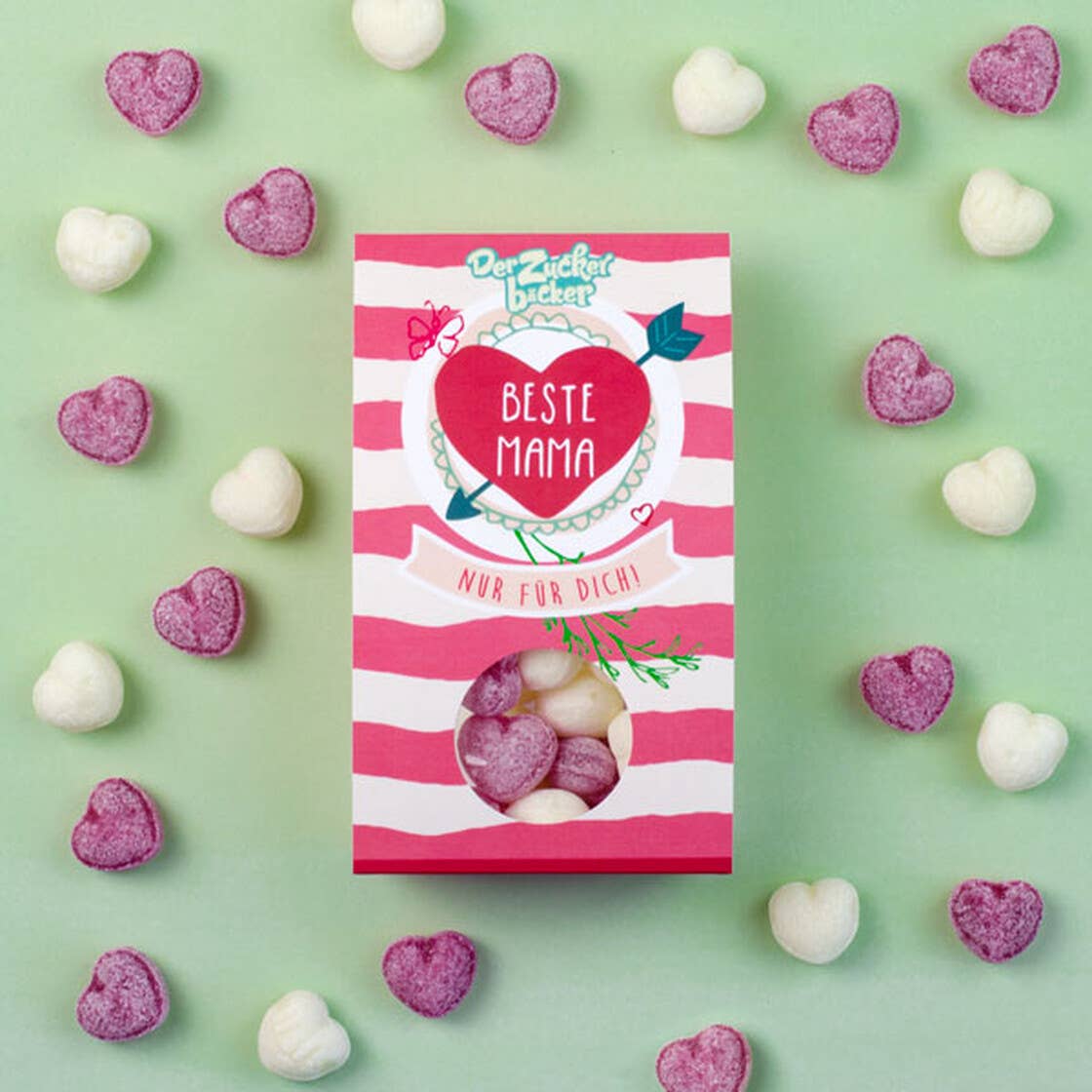 Naschportion Beste Mama Bonbon Herzen Kirsche Eiszucker - Bild 3