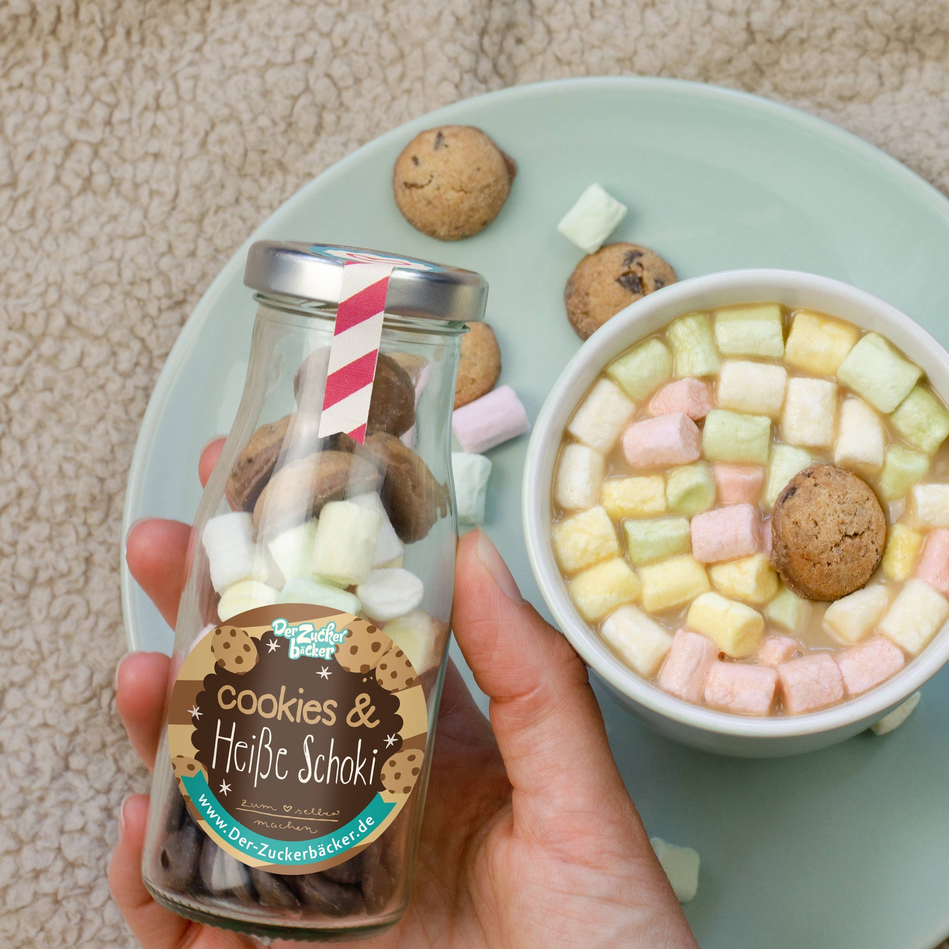 Do It Yourself Flasche Cookies Heiße Schoki Trinkschokolade  - Bild 4