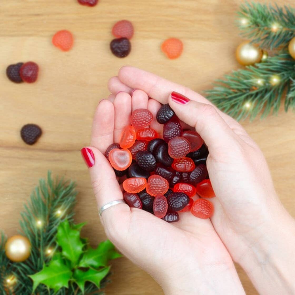 Naschbeutel Frohe Weihnachten Fruchtgummi Vegan - Bild 5