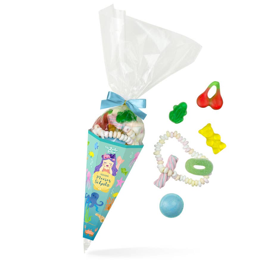 Zuckertüte Süßer Meeres Schatz Bunte Süßigkeiten Mischung