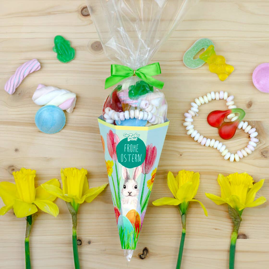 Zuckertüte Frohe Ostern Bunte Süßigkeiten Mischung - Bild 2
