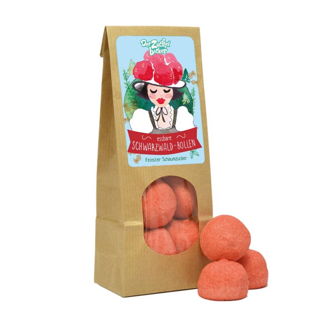 Wundertüte Schwarzwald-Bollen Rote Marshmallows Erdbeere