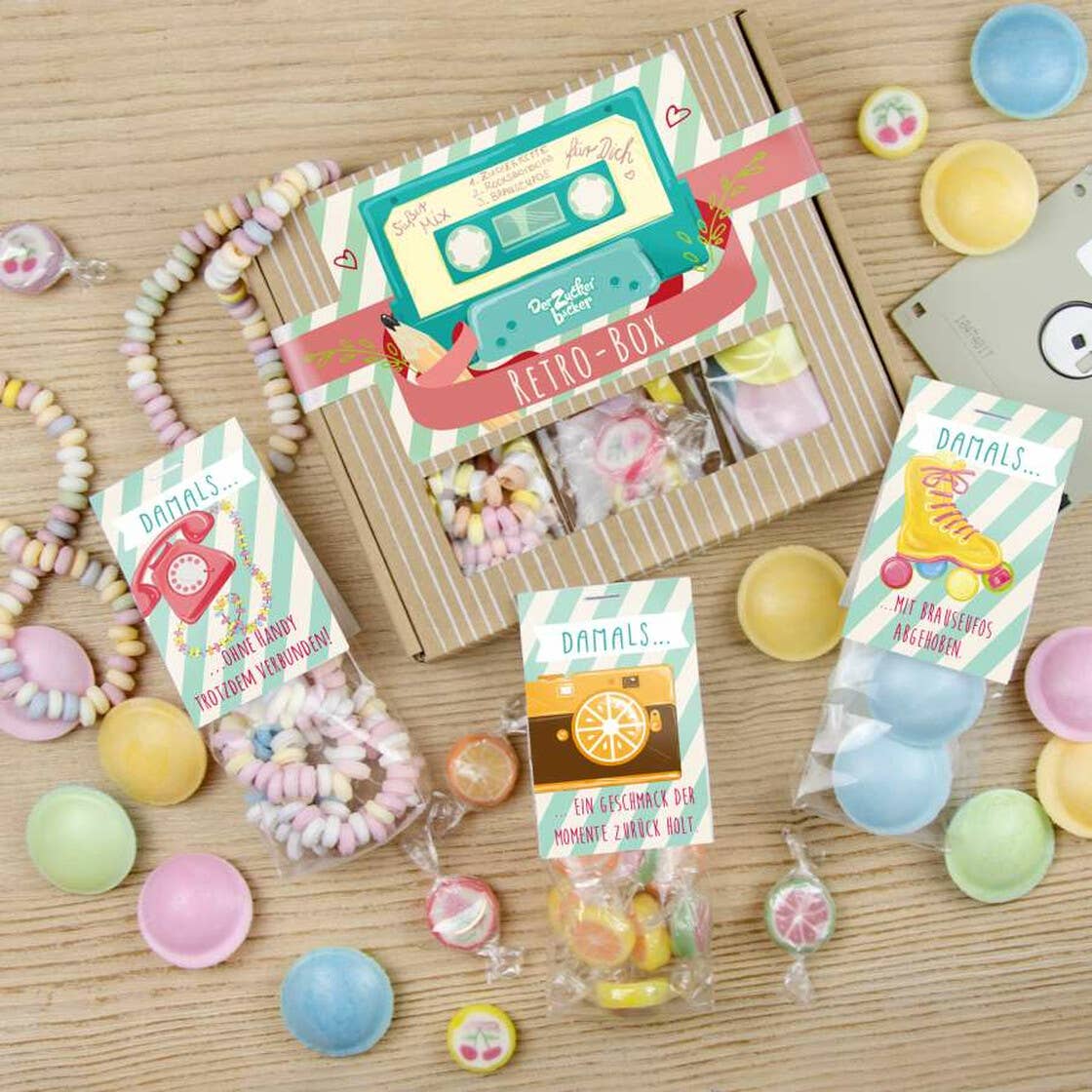 Naschbox Retro Box Geschenkset Süßigkeiten - Bild 2