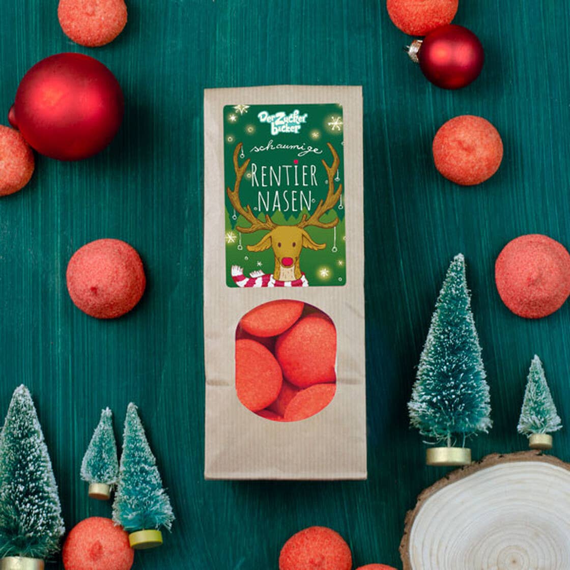 Wundertüte Schaumige Rentiernasen Rote Marshmallows Erdbeere - Bild 2