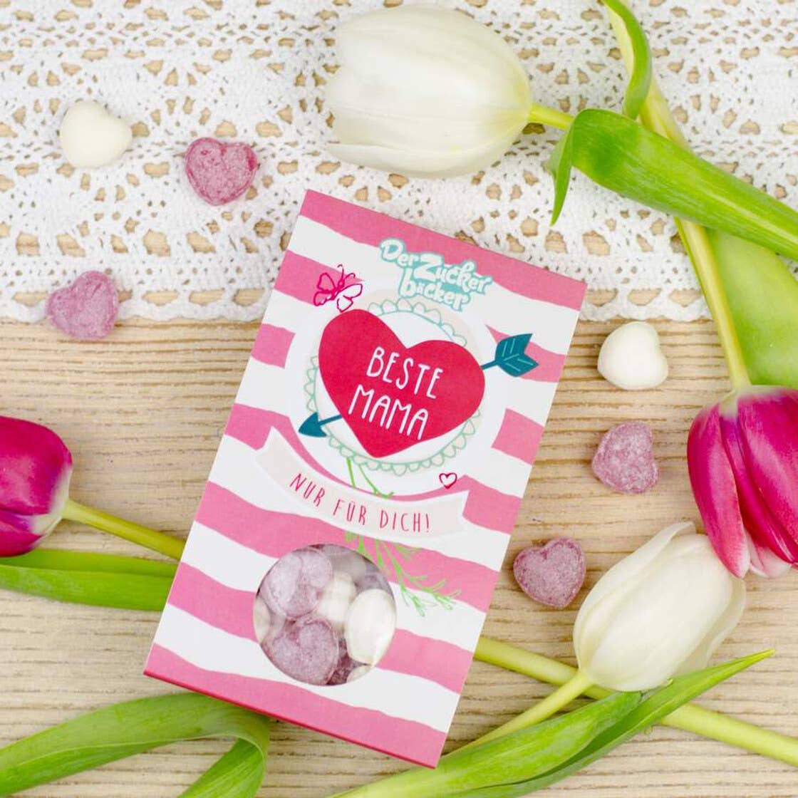 Naschportion Beste Mama Bonbon Herzen Kirsche Eiszucker - Bild 2