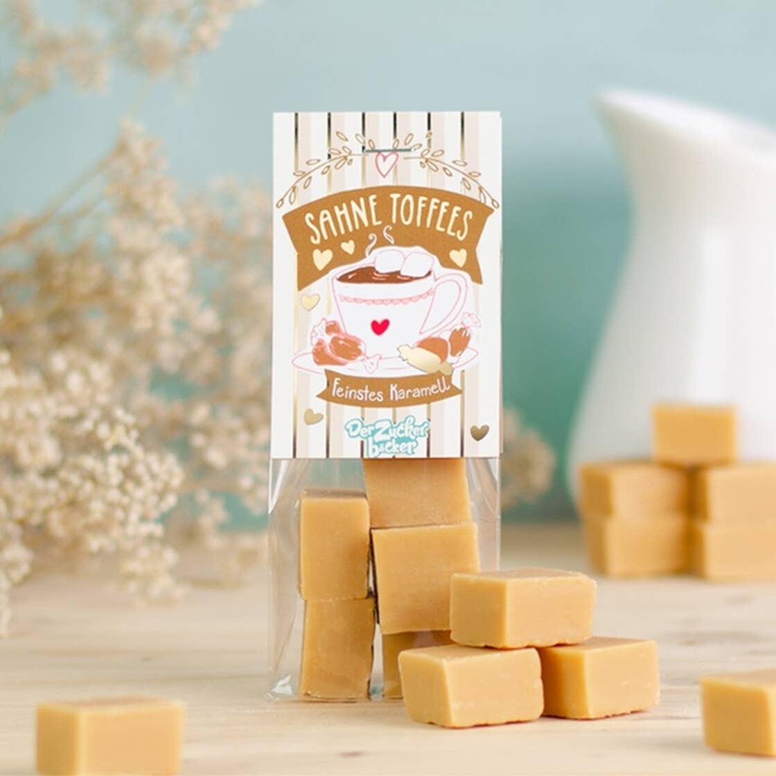 Naschbeutel Sahne Toffees Karamellwürfel Vanille - Bild 2