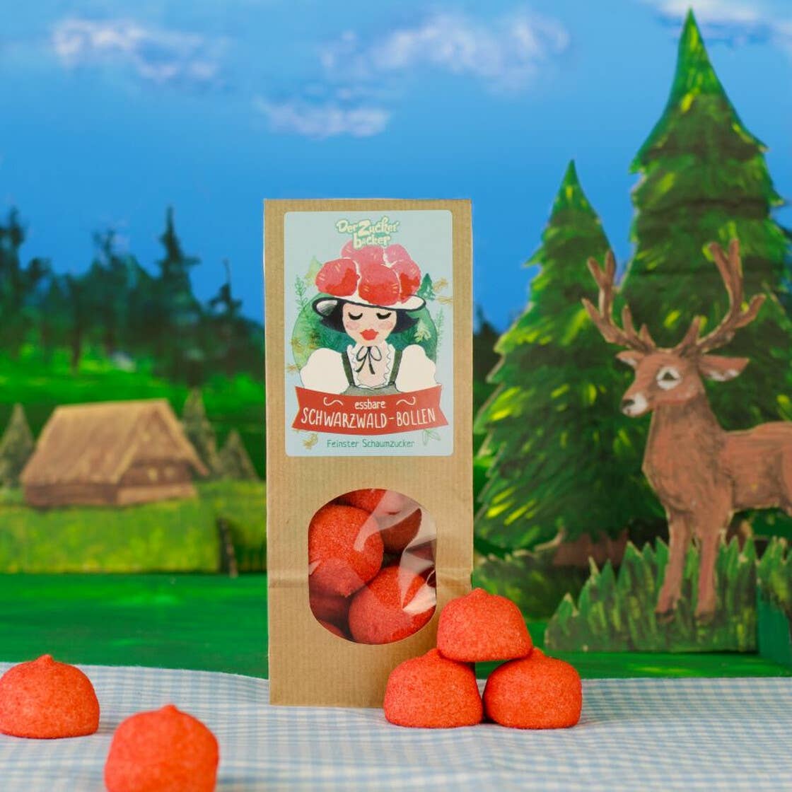 Wundertüte Schwarzwald-Bollen Rote Marshmallows Erdbeere - Bild 2
