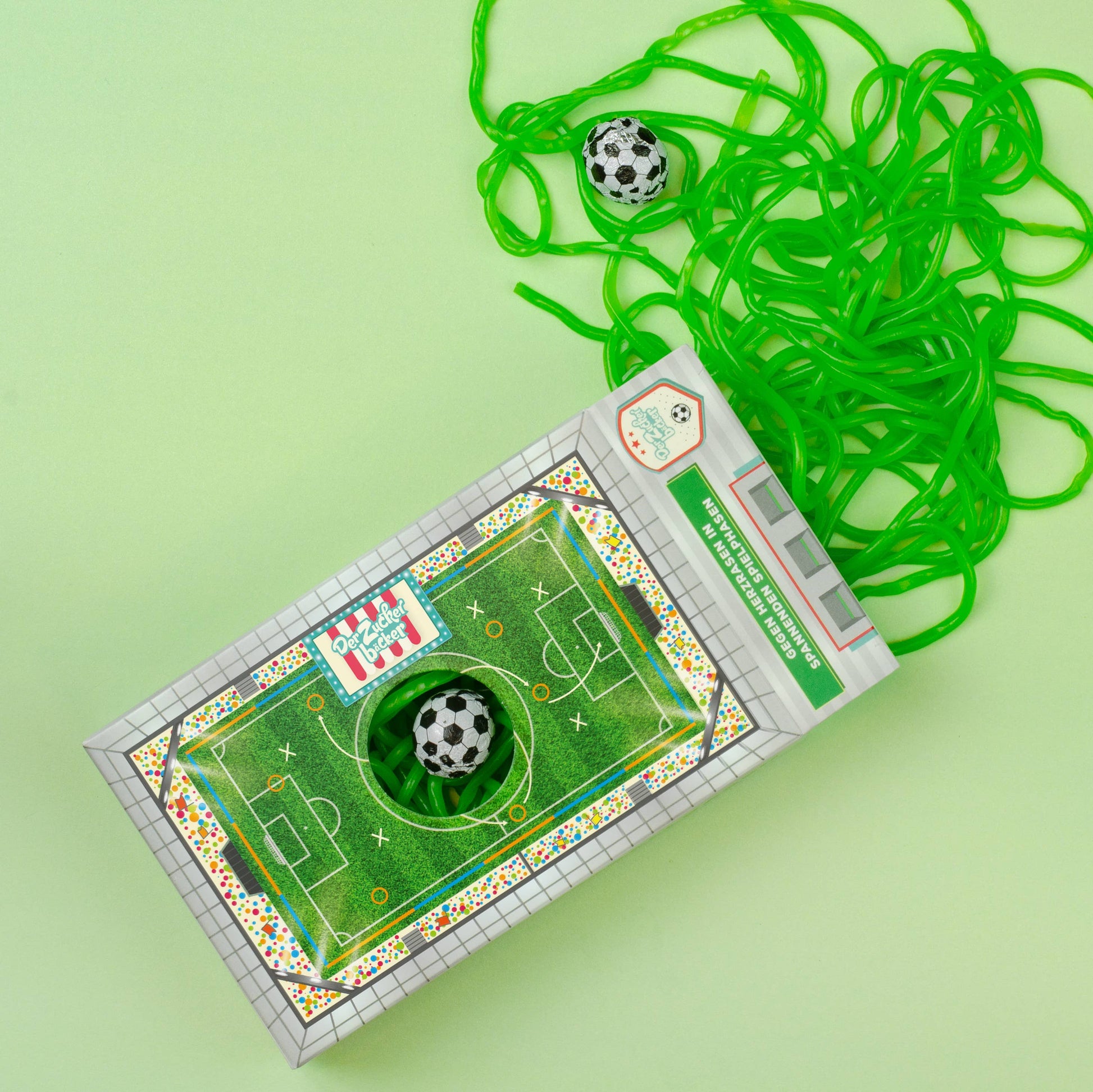 Essbarer Fussballrasen Geschenkbox Sport Fruchtgummi - Bild 2