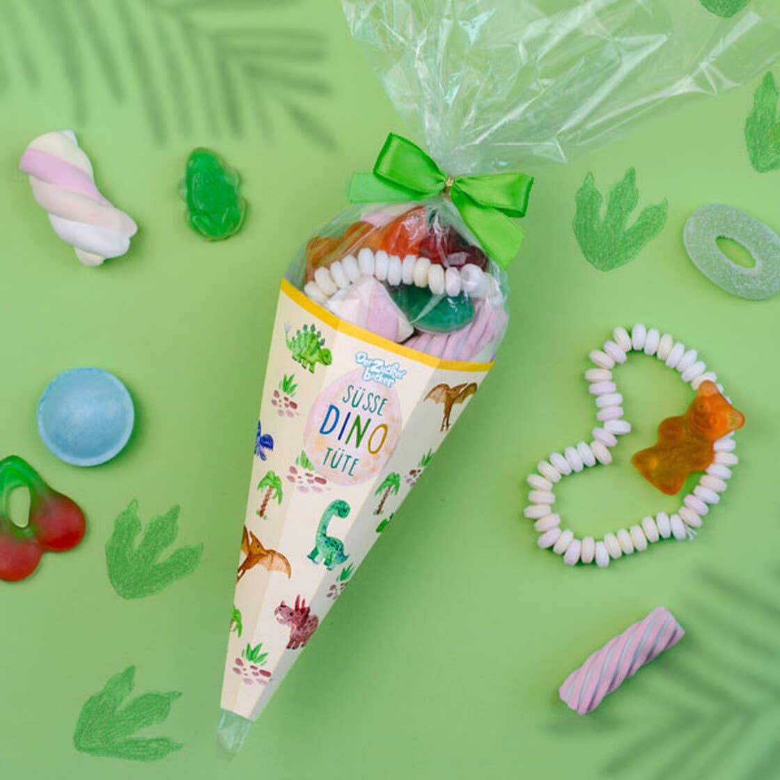 Zuckertüte Süße Dino Tüte Bunte Süßigkeiten Mischung - Bild 2