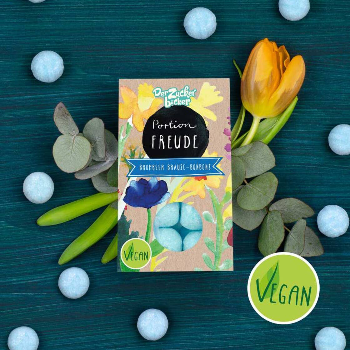 Portion Freude Brause Bonbon Vegan Geschenk - Bild 2