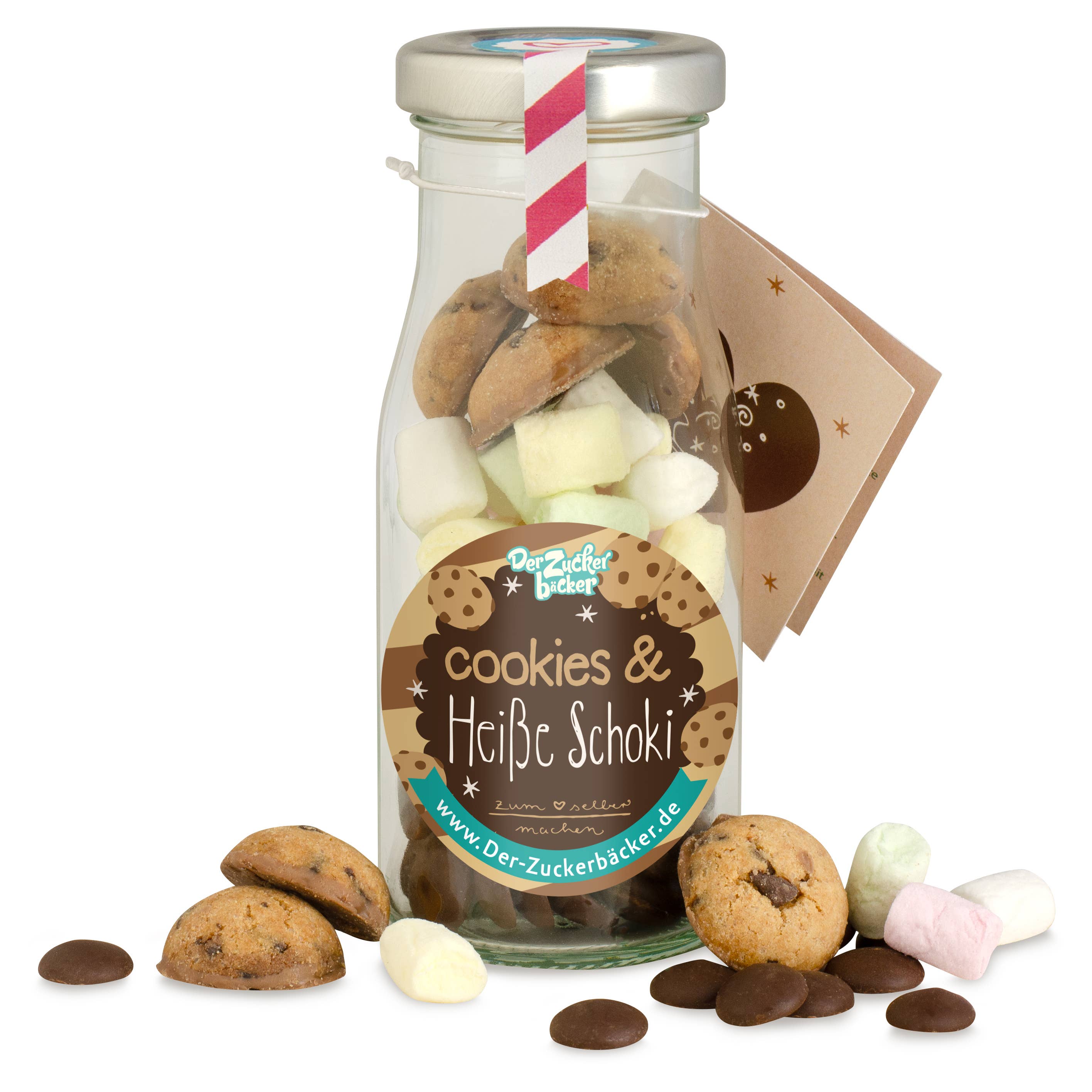 Do It Yourself Flasche Cookies Heiße Schoki Trinkschokolade 