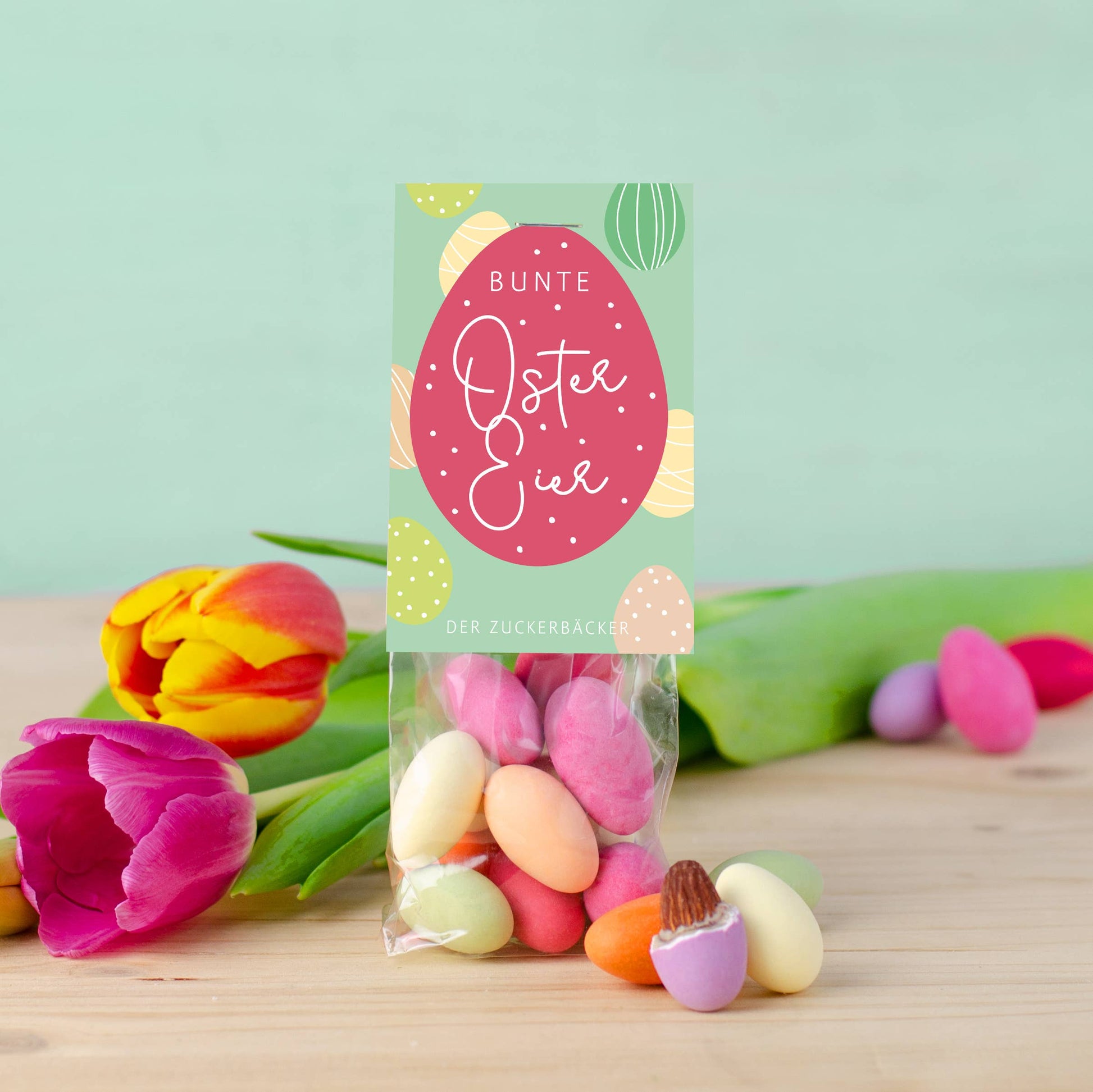 Naschbeutel Bunte Ostereier Mandeln mit Fruchtgeschmack - Bild 2