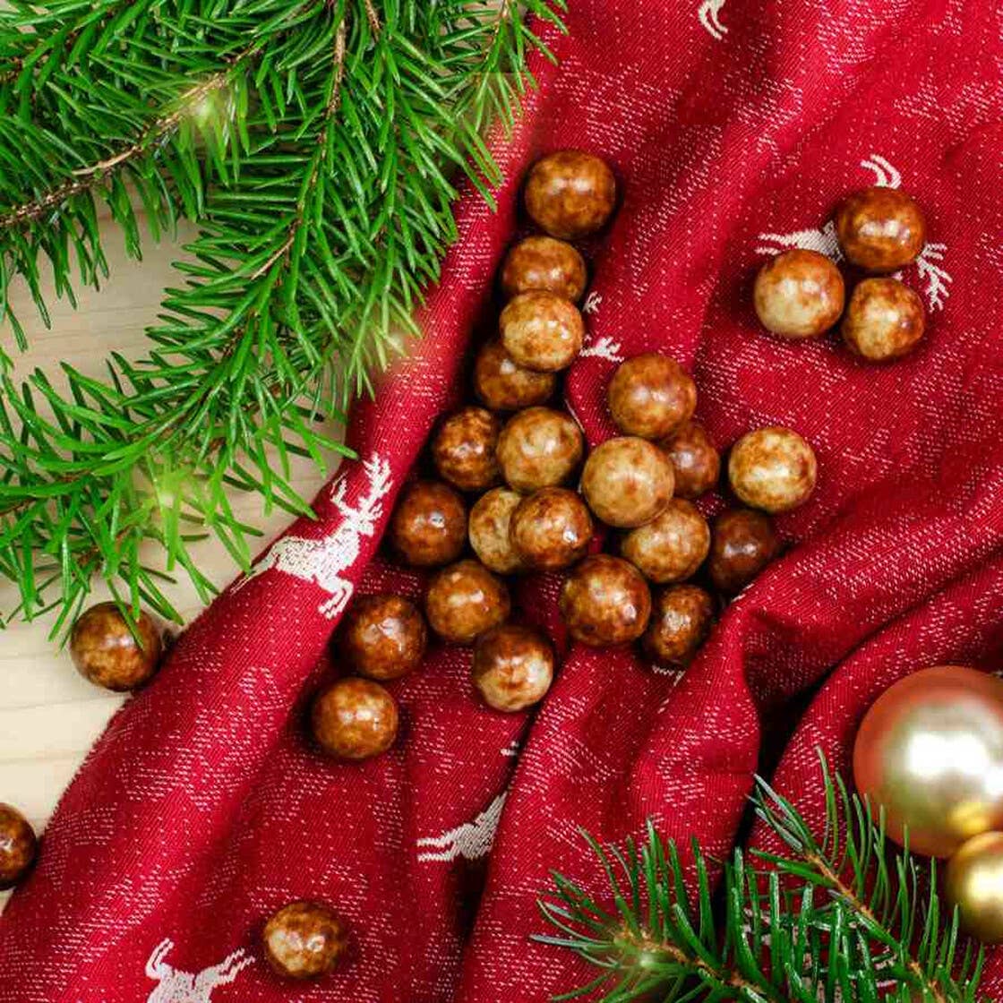 Anhänger Nikolaus Schokoladenkekskugeln mit Spekulatius - Bild 2