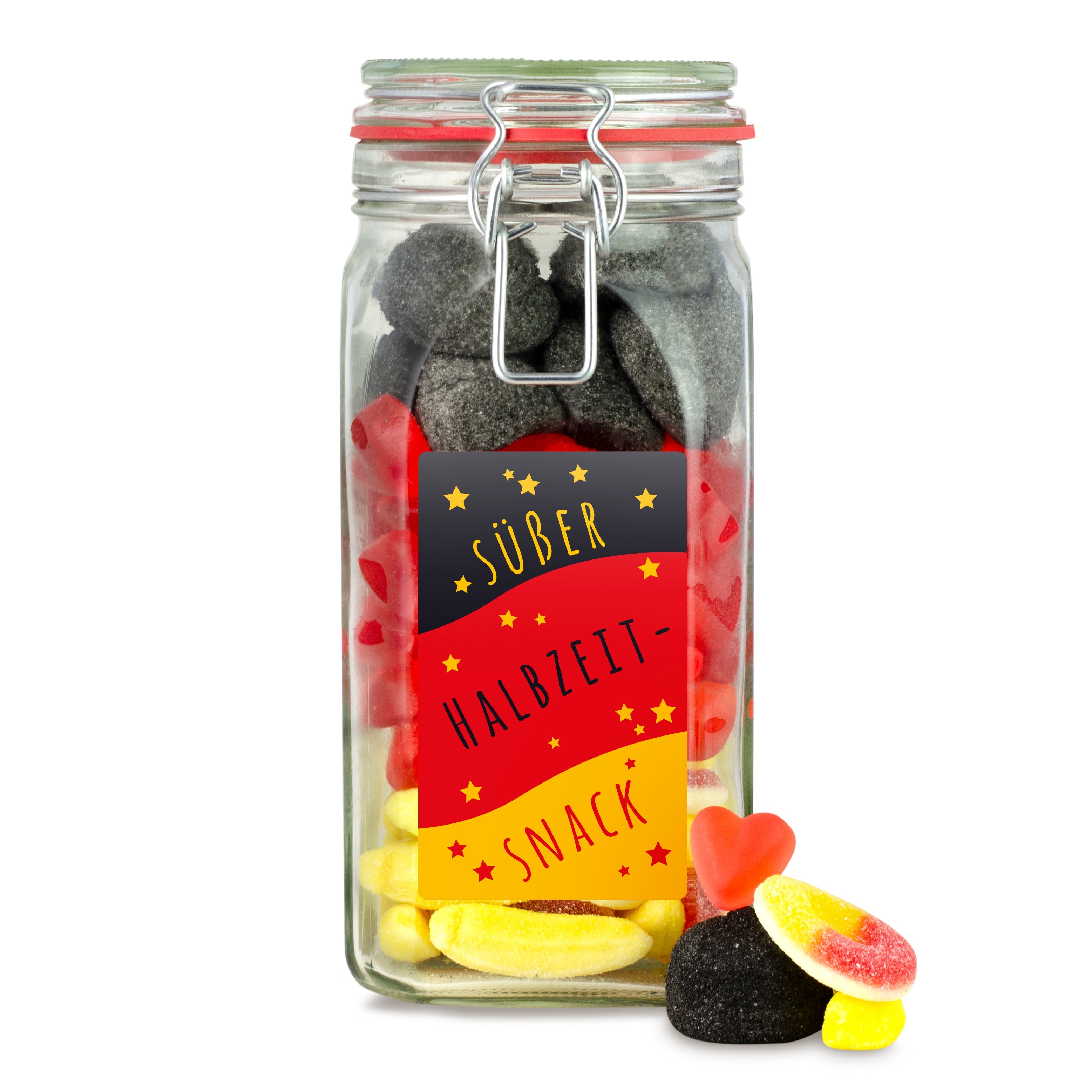 Muster - Bügelglas Süsser Halbzeit Snack