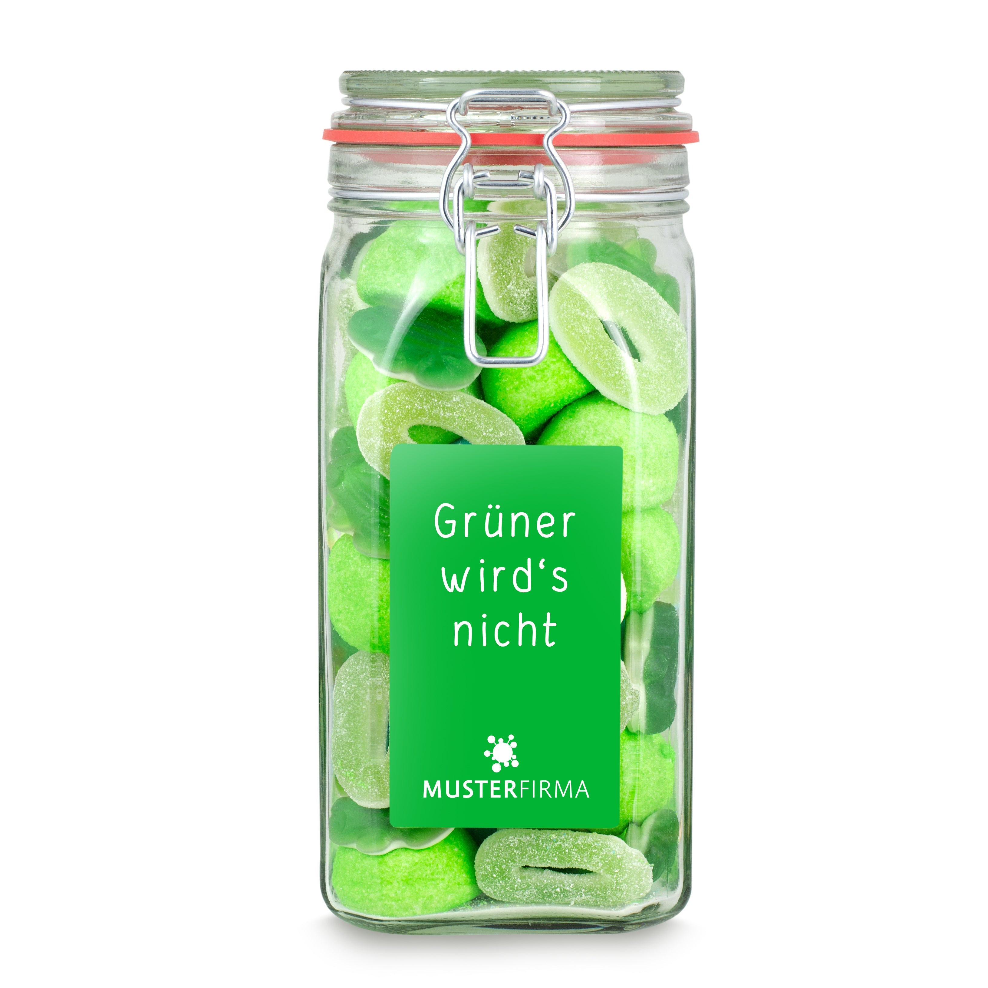 Muster - Bügelglas L Grün
