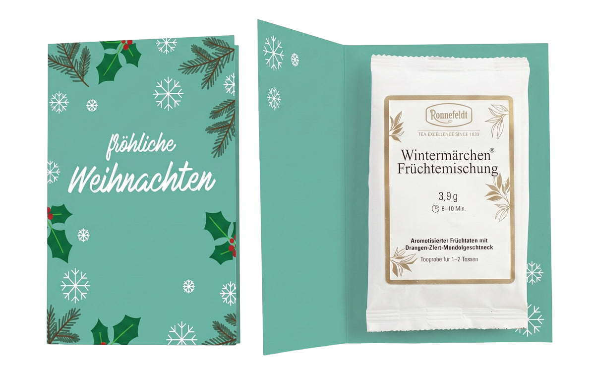 Klappkarte Teepackung