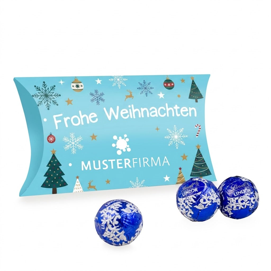 Kissenverpackung Lindt Kugeln mit Logo
