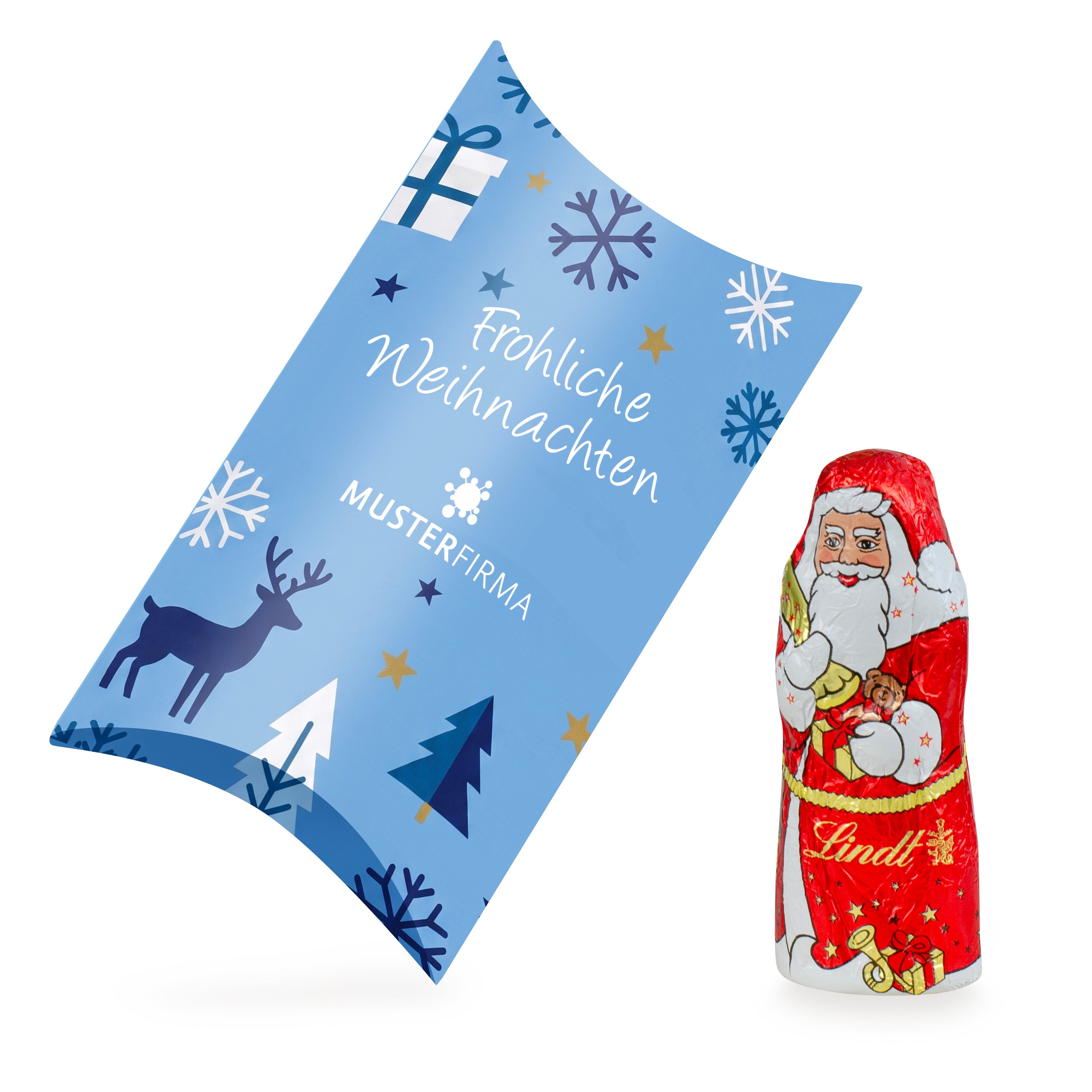 Lindt Weihnachtsmann in der Kissenverpackung