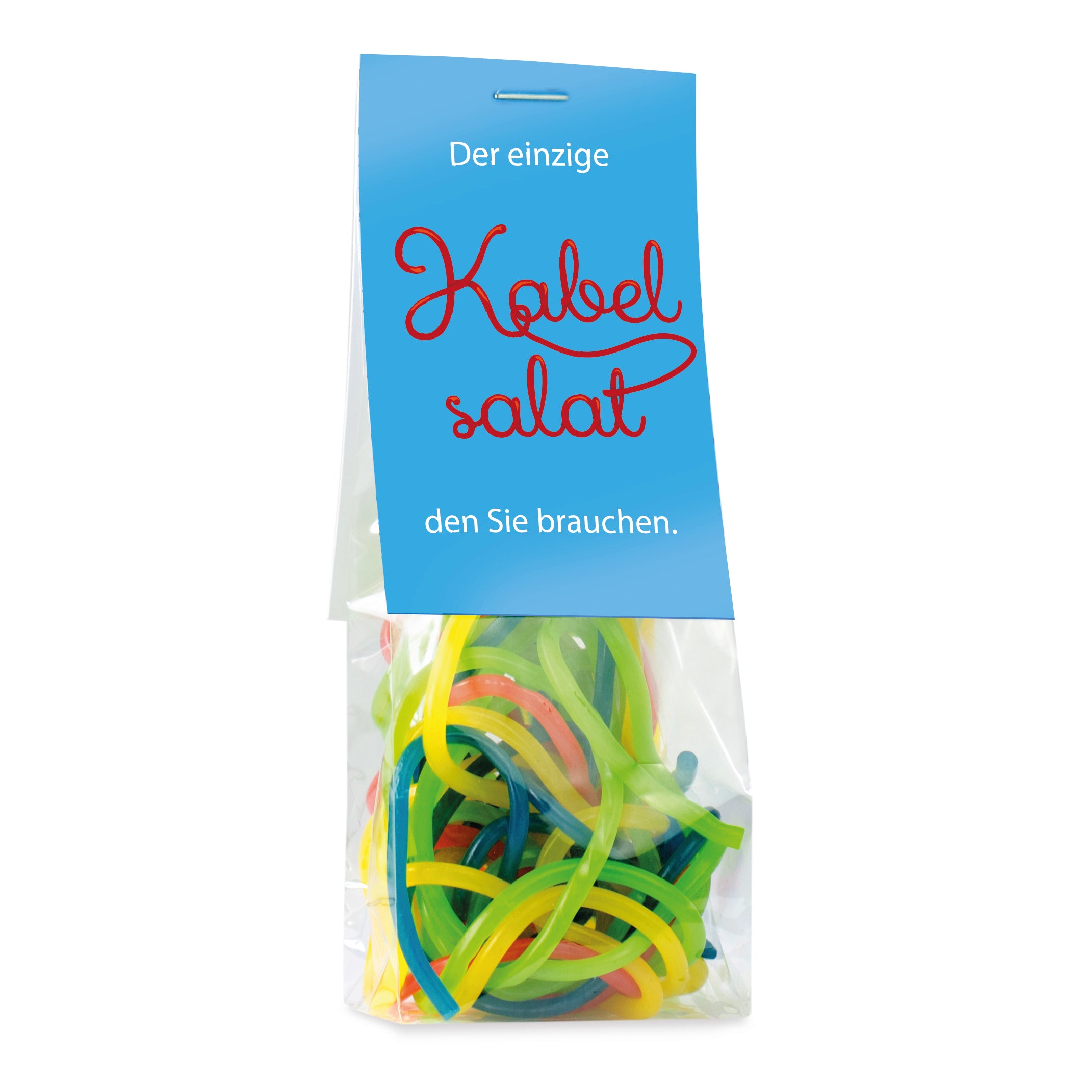 Naschbeutel Bunte Schnüre mit Logo – Das „Kabel-Giveaway“