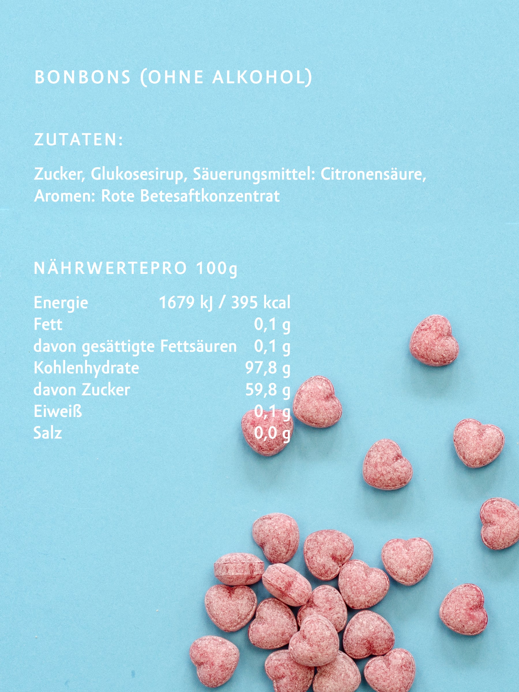 Naschportion Glühwein Herzen Bonbons Vegan Weihnachten