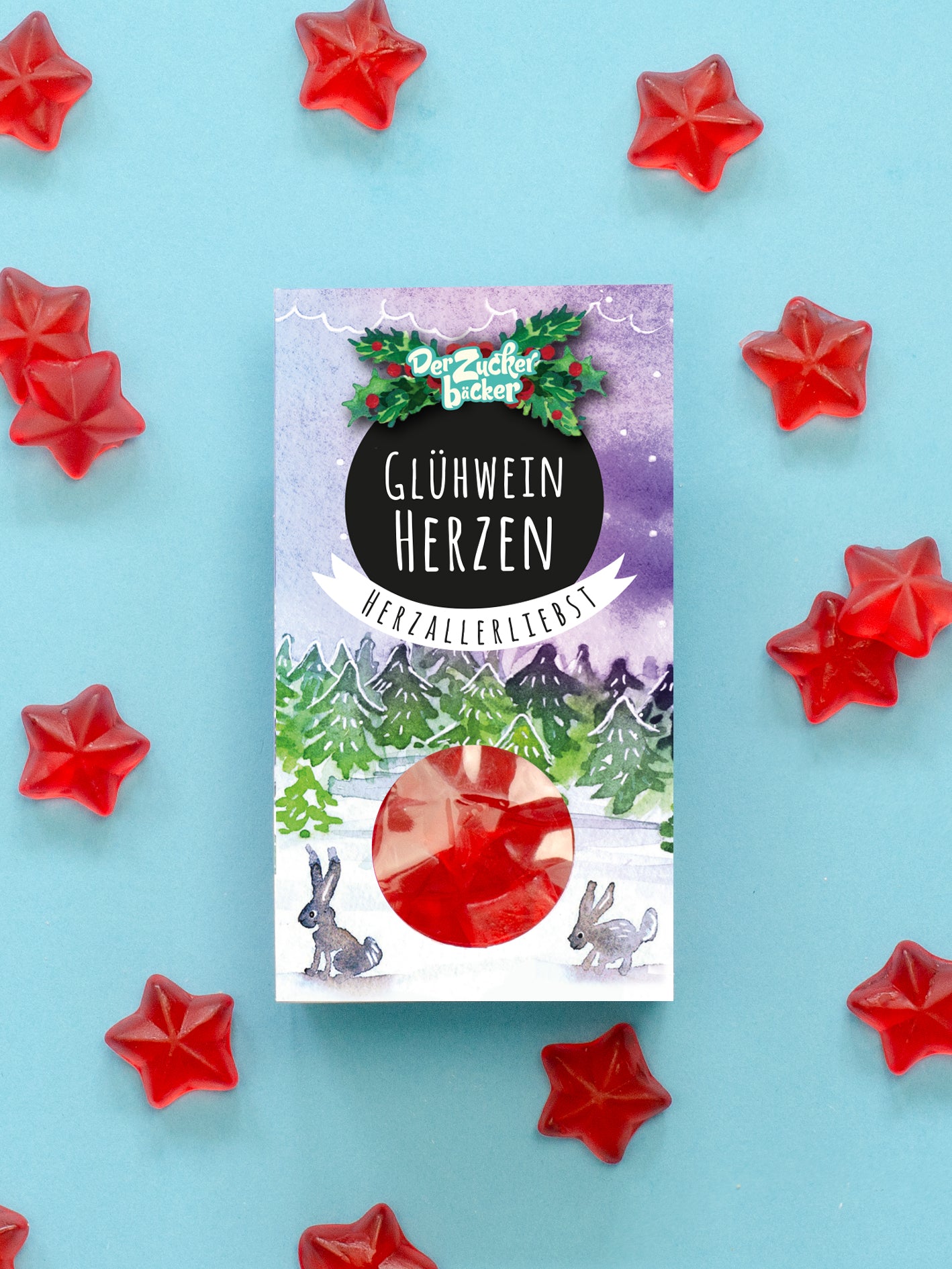 Naschportion Glühwein Sterne Fruchtgummi Weihnachten