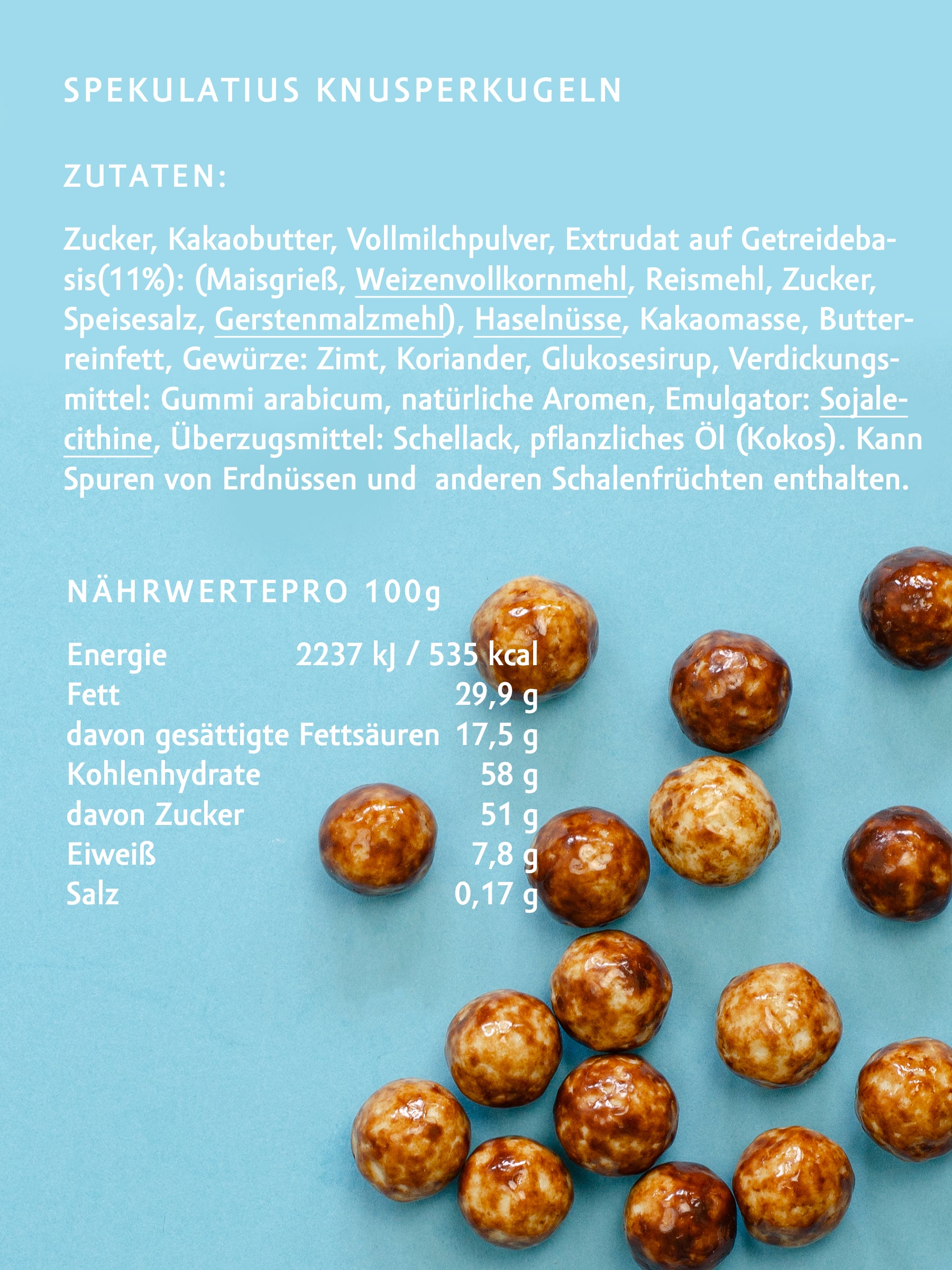 Naschportion Spekulatius Crisps Schokoladenkeks Kugeln