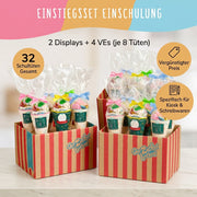 POS Starter-Set Einschulung für Kiosk & Schreibwaren – Komplettpaket inkl. 2 Displays & 32 Zuckertüten