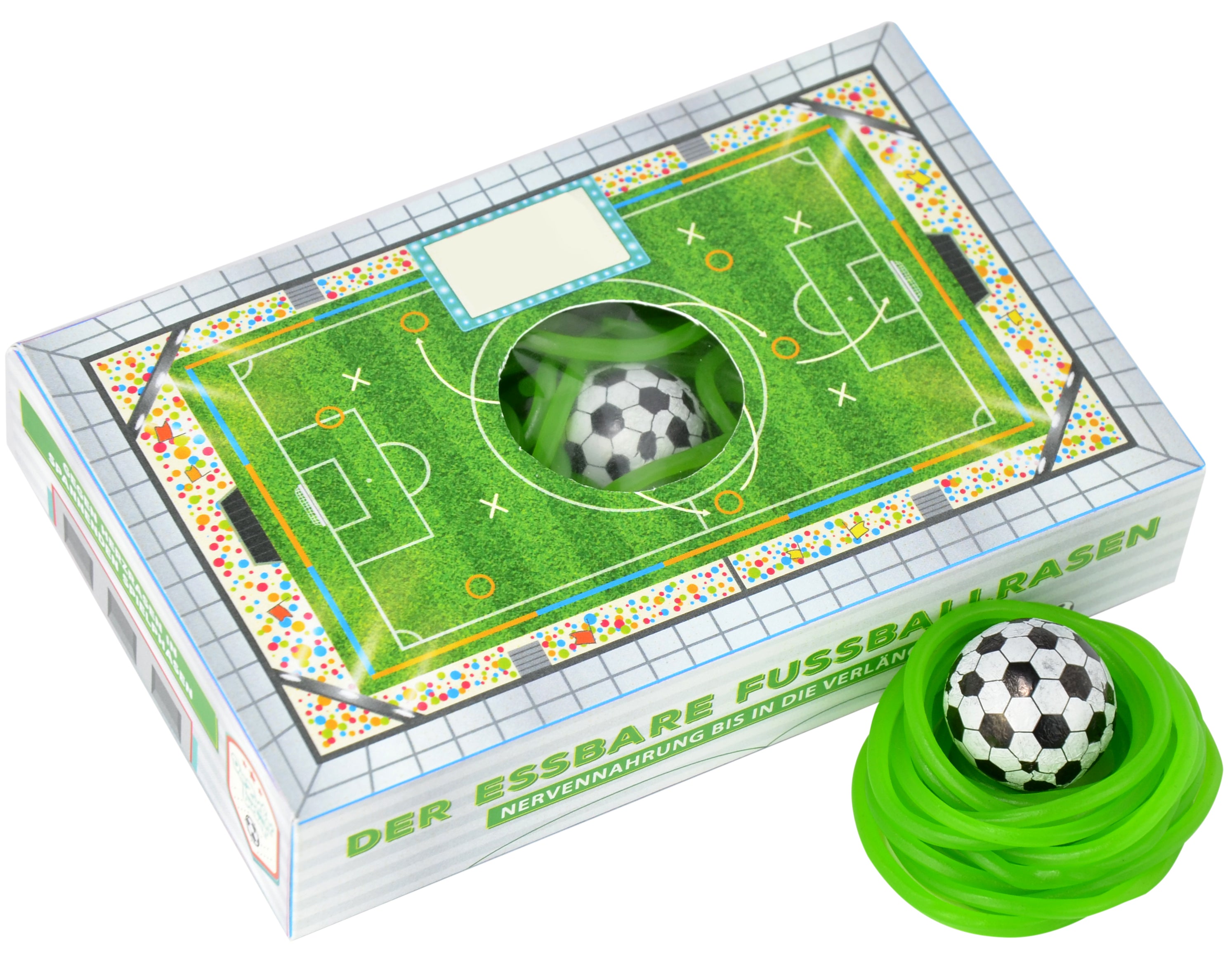 Essbarer Fussballrasen Box