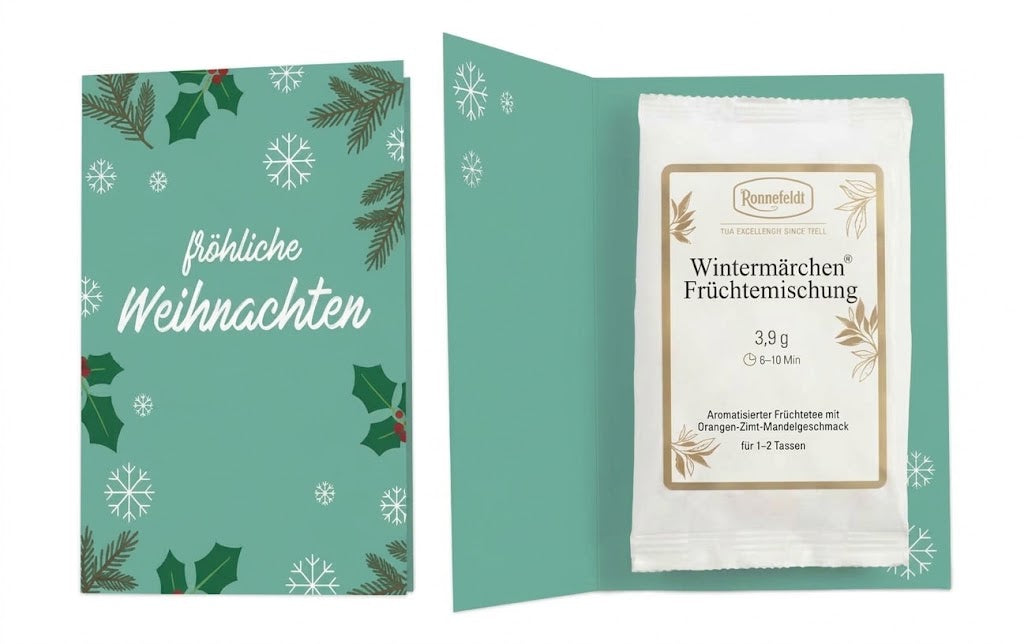 Klappkarte Teepackung