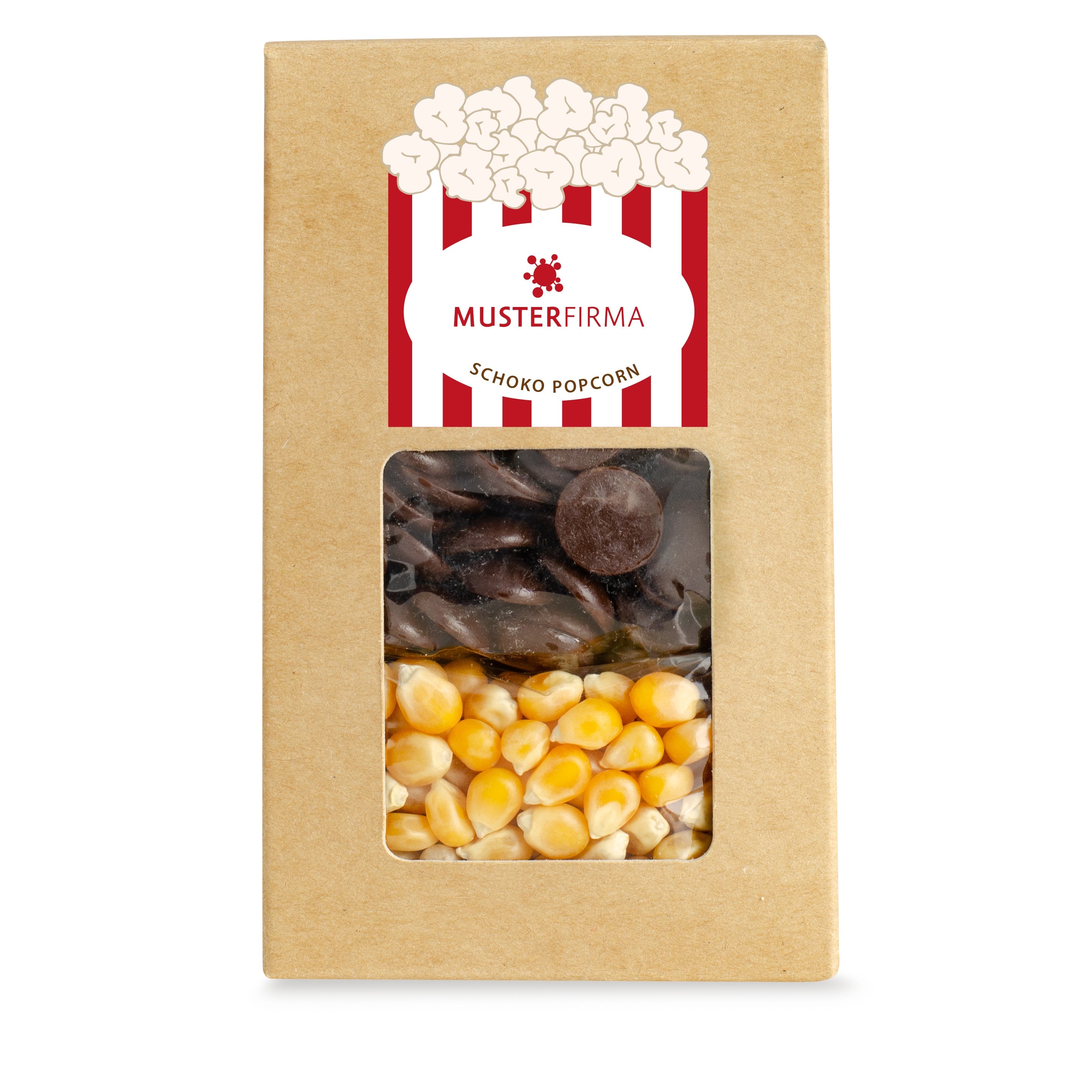 Muster - Kartontüte DIY Popcorn Schoko