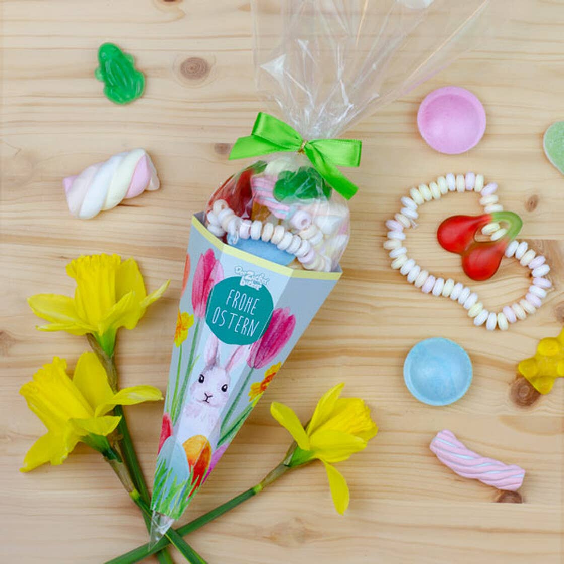 Zuckertüte Frohe Ostern Bunte Süßigkeiten Mischung - Bild 3