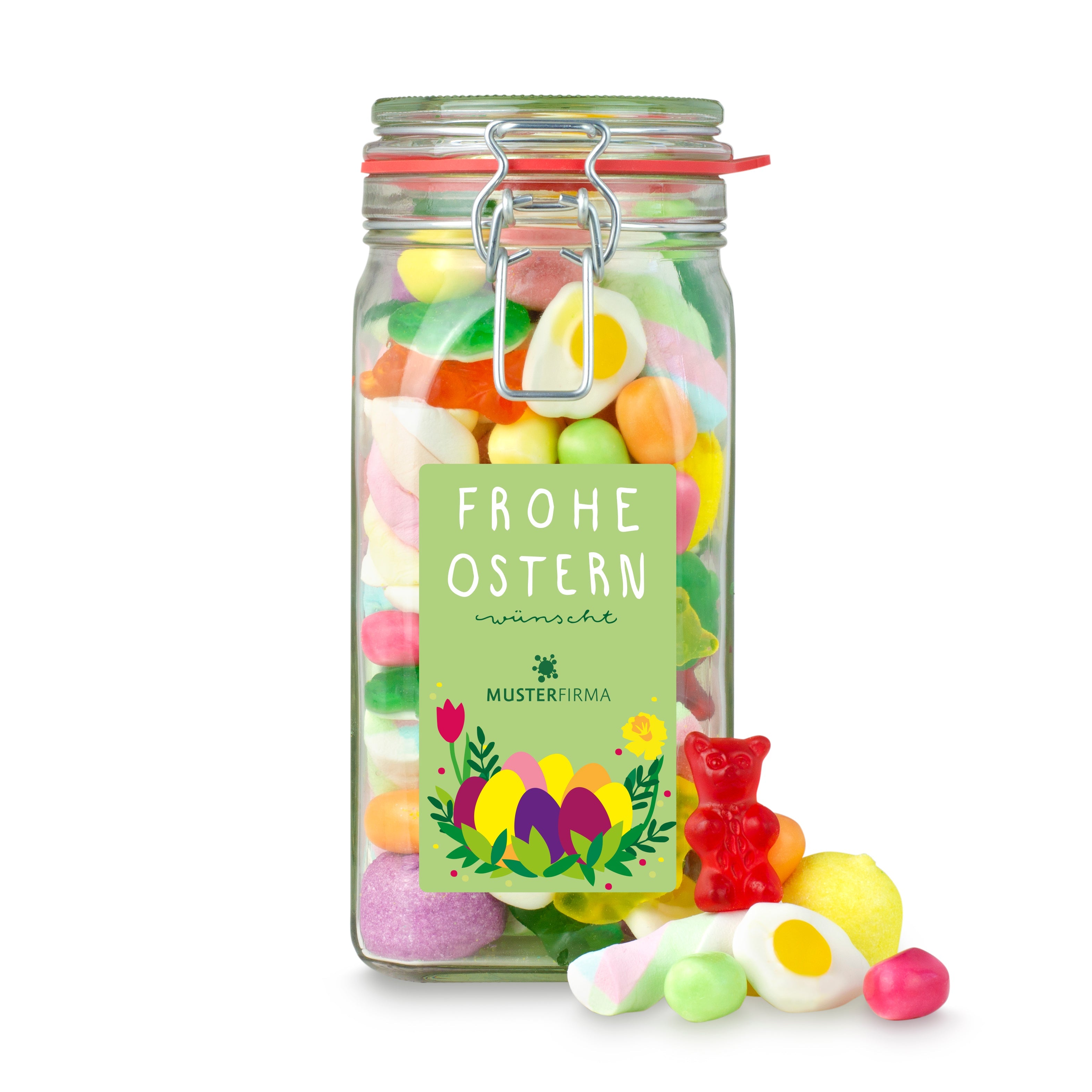 Muster - Bügelglas L Frohe Ostern