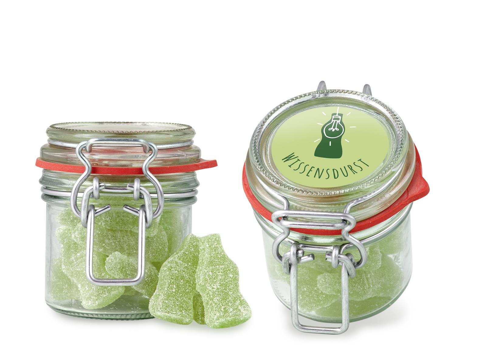 Muster - Bügelglas XS Wissensdurst