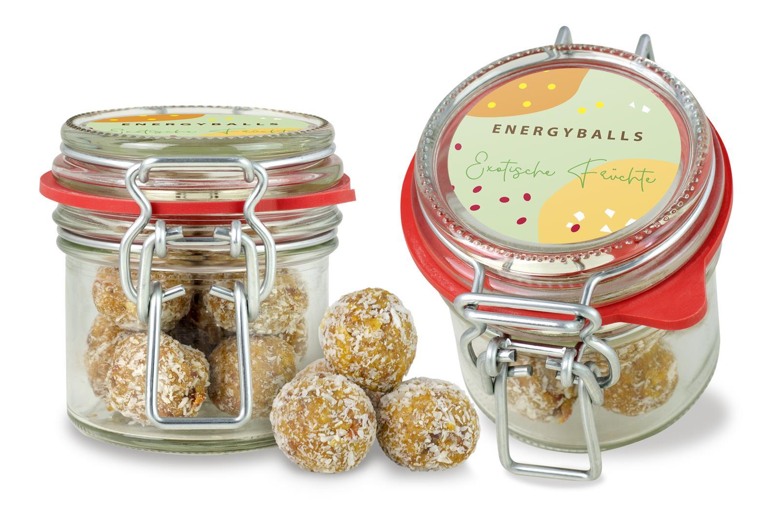Muster - Bügelglas XS Energyballs Exotic