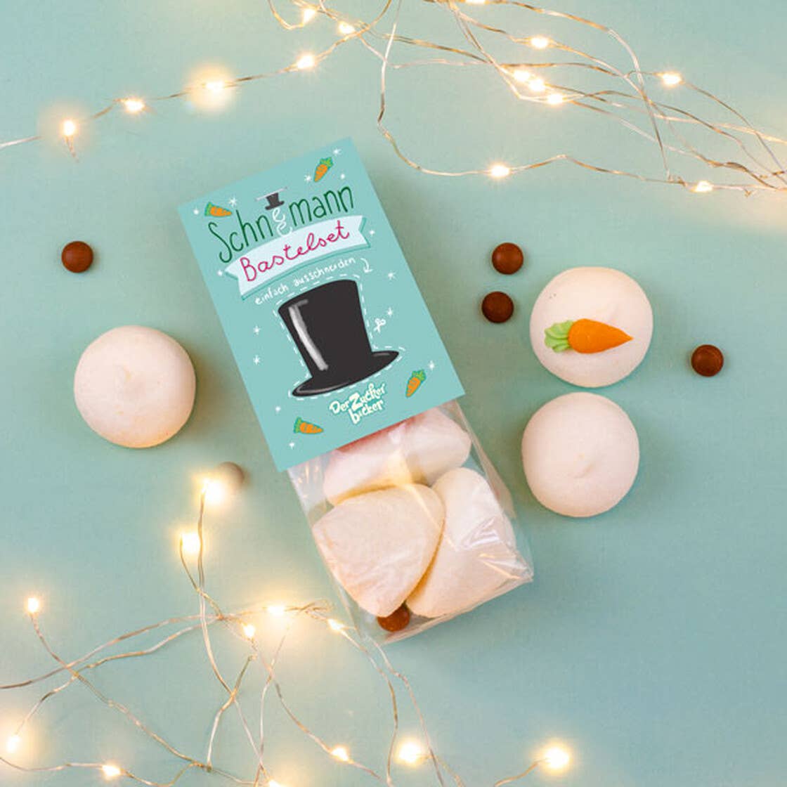 Naschbeutel Schneemann Bastelset Süßigkeiten Mischung - Bild 2