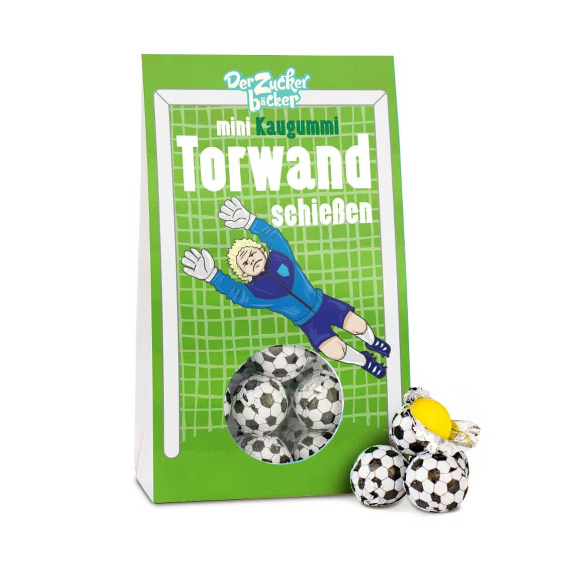 Naschportion Torwandschiessen Kaugummi Fussball Geschenk