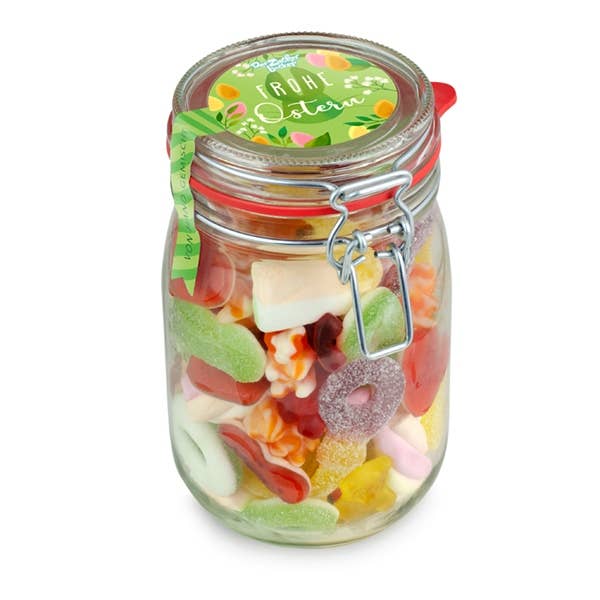 Midi Glas Frohe Ostern Süßigkeiten Mischung Ostergeschenk