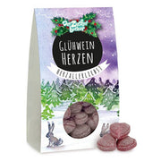Naschportion Glühwein Herzen Bonbons Vegan Weihnachten
