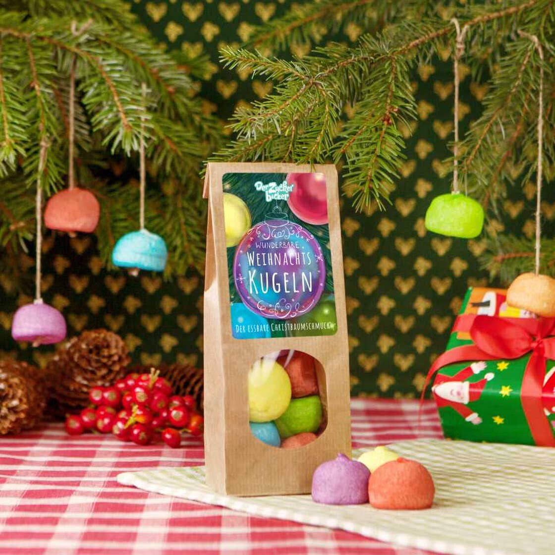 Wundertüte Weihnachtskugeln Bunte Marshmallows im Mix –