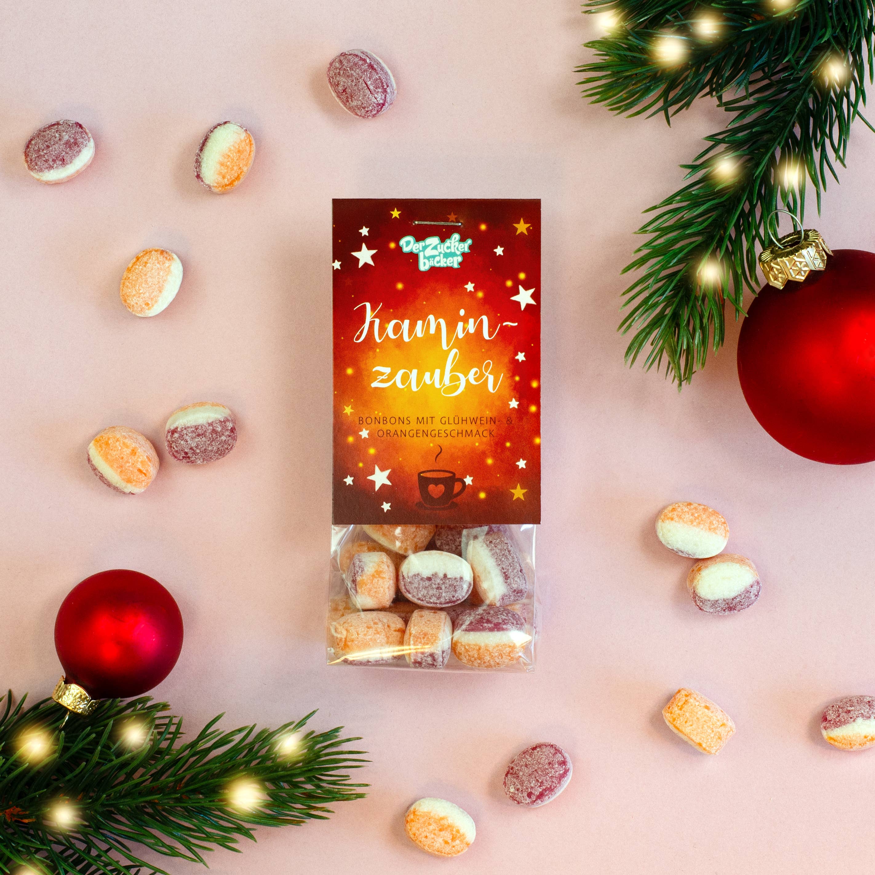 Naschbeutel Kaminzauber Bonbons mit Glühwein und Orange - Bild 2