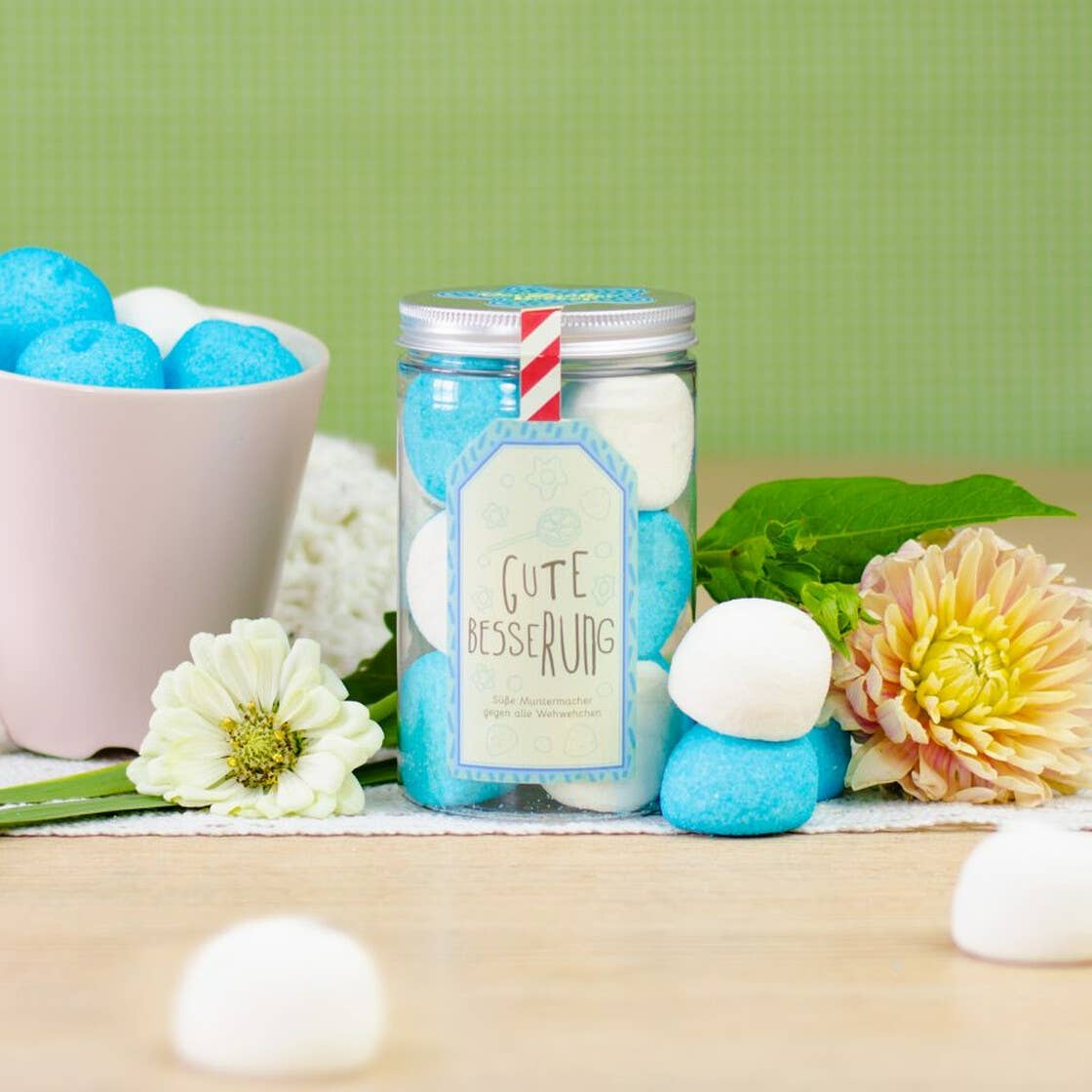 Naschdose Gute Besserung Marshmallowmix Geschenkdose - Bild 2