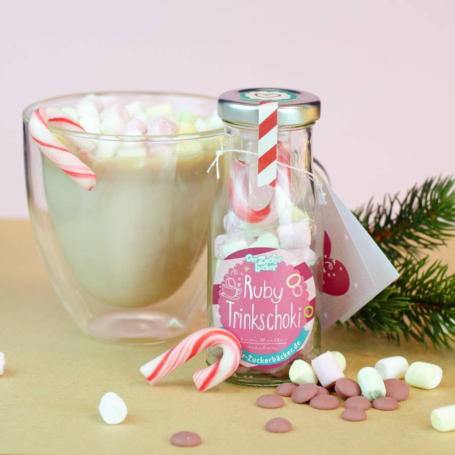 Do It Yourself Flasche Heisse Ruby Schoki Trinkschokolade - Bild 3