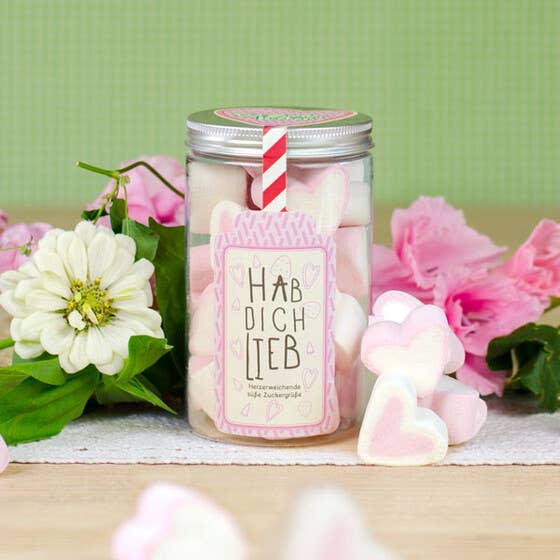Naschdose Hab Dich Lieb Marshmallow Herzen Geschenkdose - Bild 2